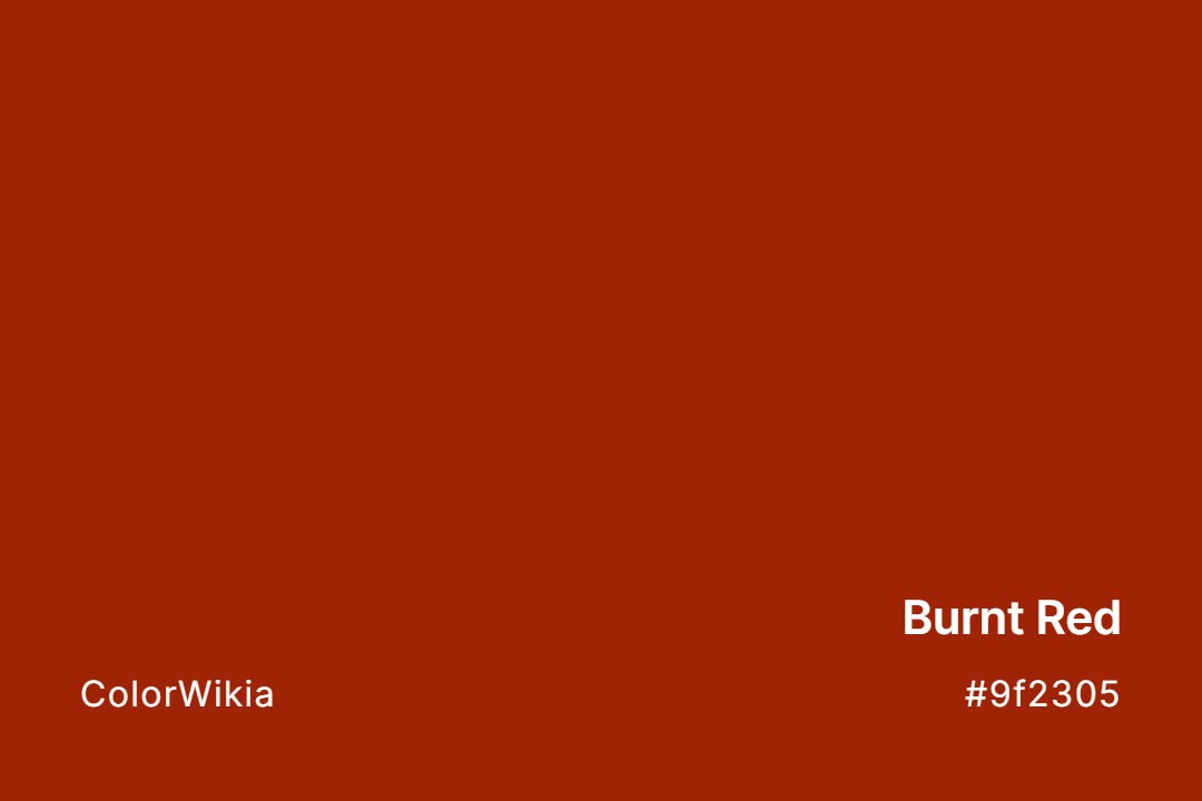 burnt red color 9f2305