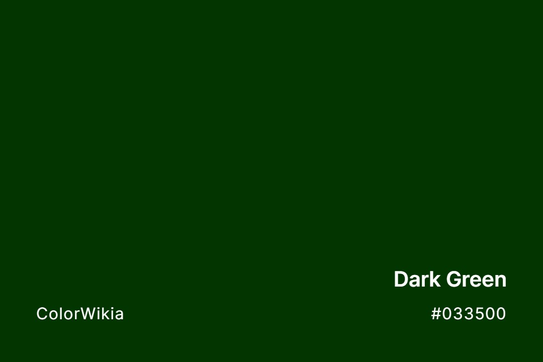 dark green color 033500