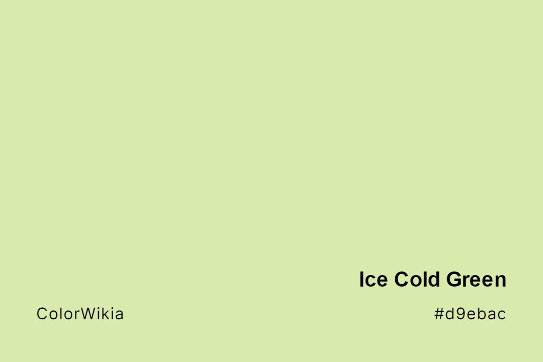 ice cold green color d9ebac