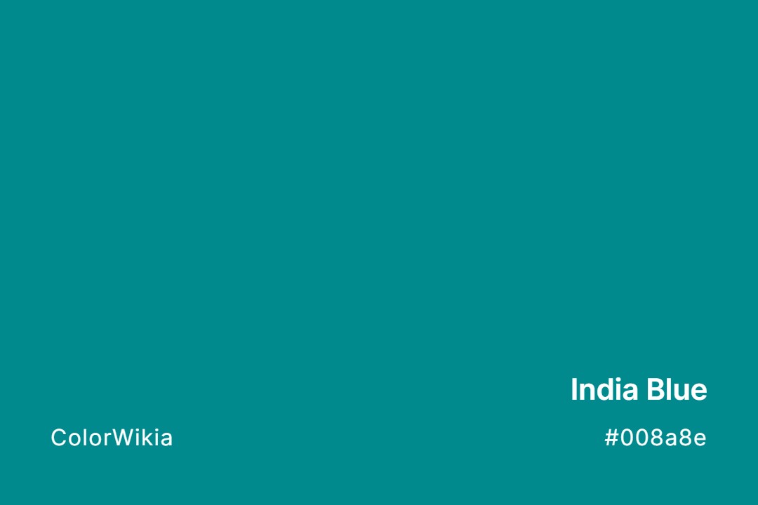 india blue color 008a8e