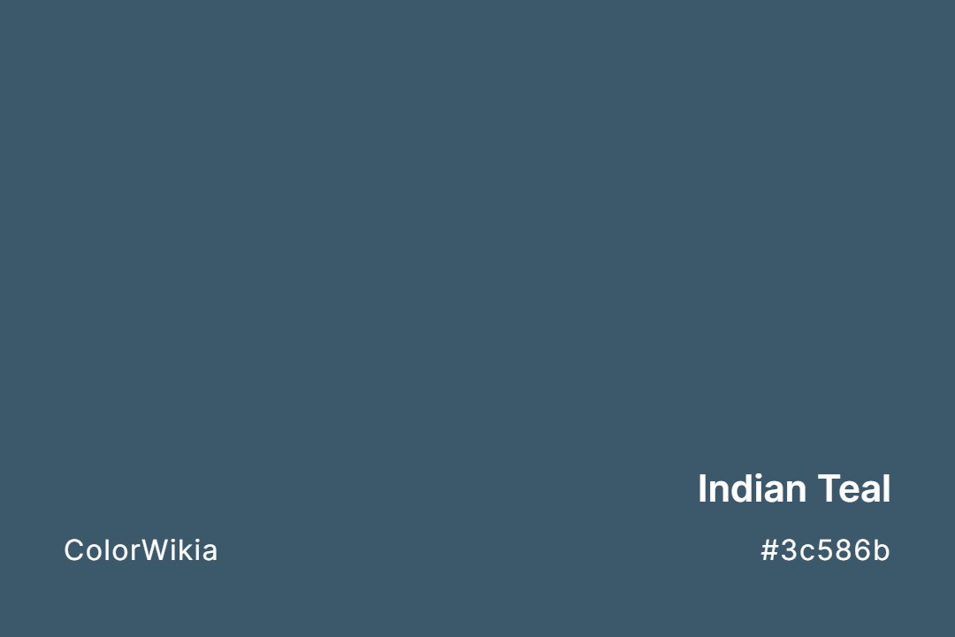 indian teal color 3c586b