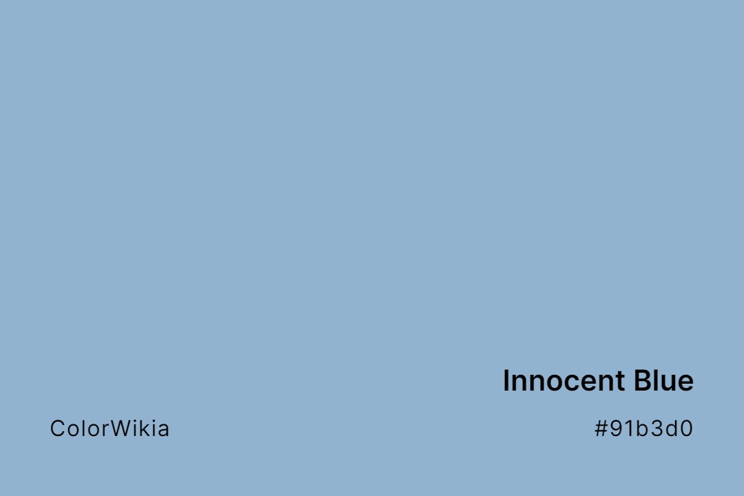innocent blue color 91b3d0