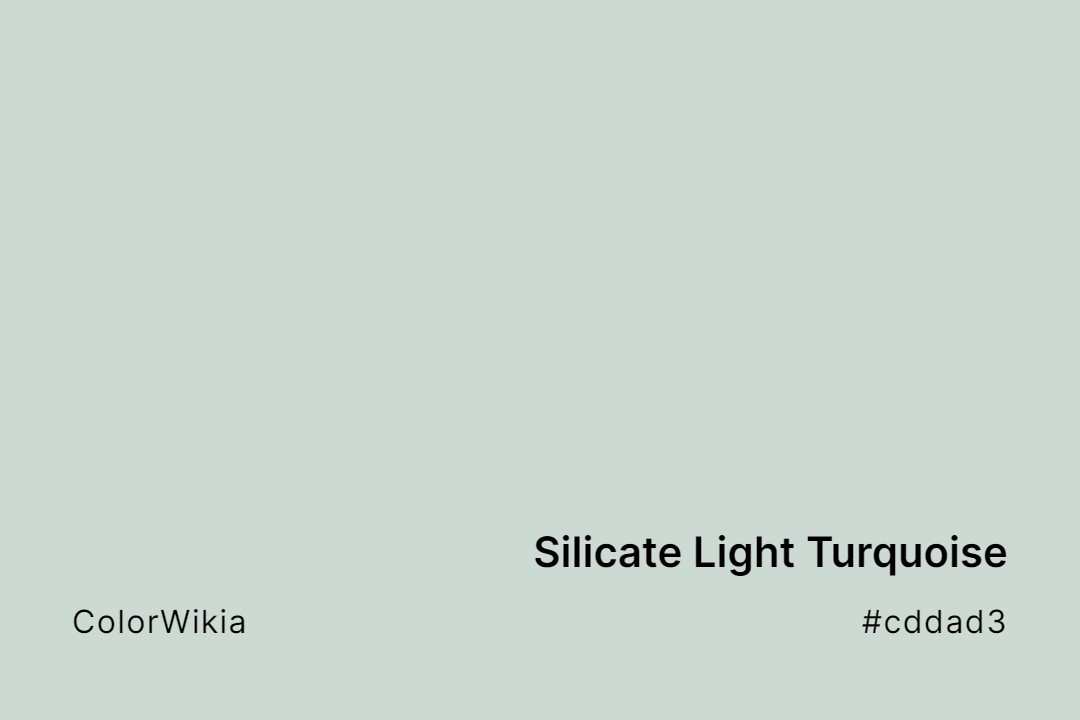 silicate light turquoise color cddad3