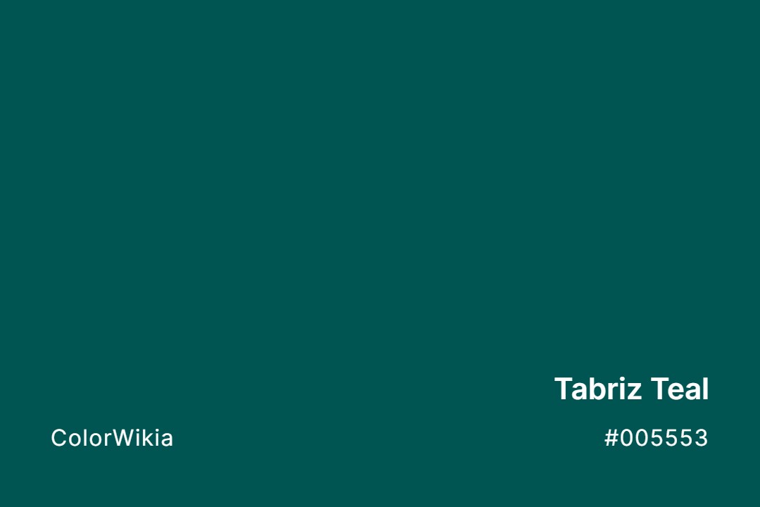 tabriz teal color 005553