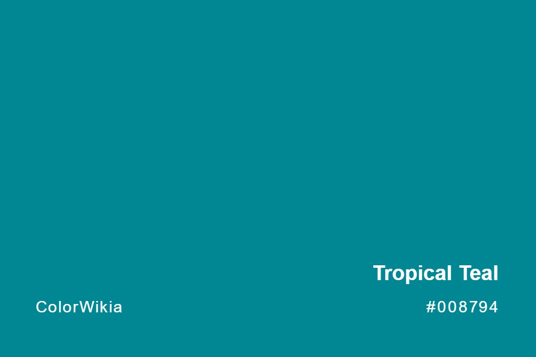 tropical teal color 008794
